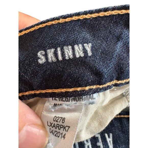 Aeropostale Womens Skinny Jeans Size 12 In Dark Wash Denim Stretch Casual Everyd - Picture 5 of 6